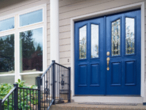 Home with Aluminum Double Doors